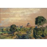 David Gould Green (1854-1918) View of Rashtrapati Bhavan, New Delhi, signed and dated '16,