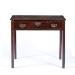 Mahogany side table George III, with single frieze drawer, 79.5cm wide x 53cm deep x 72cm high
