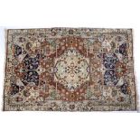 Persian polychrome rug with allover stylised foliate designs 139cm x 223cm approx.
