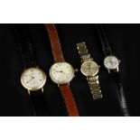 A COLLECTION OF WRISTWATCHES, comprising a gentleman's 9ct gold cased automatic wristwatch by