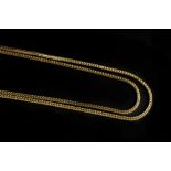 AN 18CT GOLD LONG CHAIN BY UNOAERRE, of foxtail-link design, length 80cm