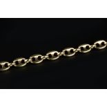 A 9CT GOLD ANCHOR-LINK CHAIN, length 76cm