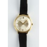 A GENTLEMAN'S 18CT GOLD AUTOMATIC WRISTWATCH BY INTERNATIONAL WATCH CO, the circular dial with
