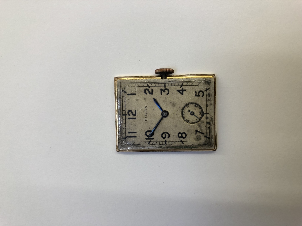 TWO WRISTWATCHES, the first a gentleman's 9ct gold cased wristwatch, the rectangular silvered dial - Image 4 of 6
