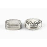 A WILLIAM IV SILVER VINAIGRETTE, of scallop form, with pierced and engraved grille, by Joseph