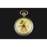 A 'MICKEY MOUSE' OPEN FACE POCKET WATCH BY INGERSOLL, circa 1935-40, the circular dial with Arabic