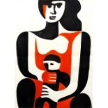 Miloslav Chlupac (1920-2008) Mother and child signed (lower left) watercolour and gouache 62cm x