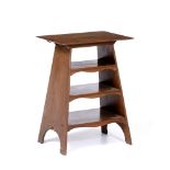 Manner of Liberty & Co. Side table, circa 1900 mahogany, four tiers with exposed joints 63cm high,