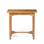 Manner of Ernest Gimson (1864-1919) 'Hayrake' side table, possibly made by Hugh Birkett oak, the