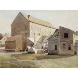 Averil May Burleigh (1888-1949) Factory buildings signed (lower right) watercolour 27cm x 36cm.