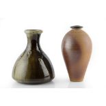 Nick Rees (b.1949) at Muchelney Pottery Vase wood fired impressed potter's and pottery seals 20.