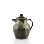 Michael Cardew (1901-1983) at Abuja Pottery Coffee pot running ash glaze impressed potter's and