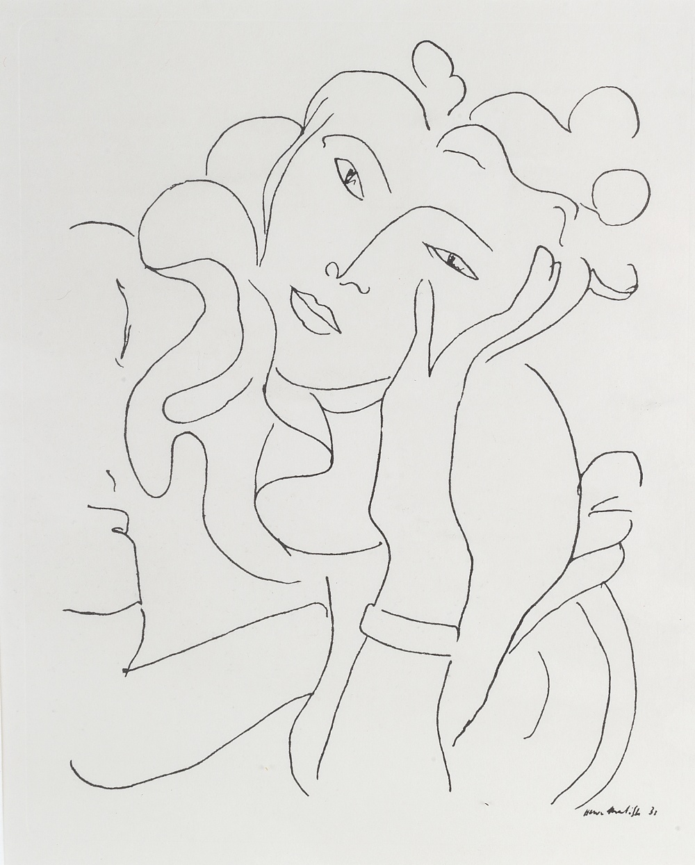 After Henri Matisse (1869-1954) Two studies of Lydia signed in the plate lithographs 21cm x 26cm and