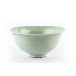 Bernard Leach (1887-1979) at Leach Pottery Bowl celadon glaze, incised motifs impressed potter's and