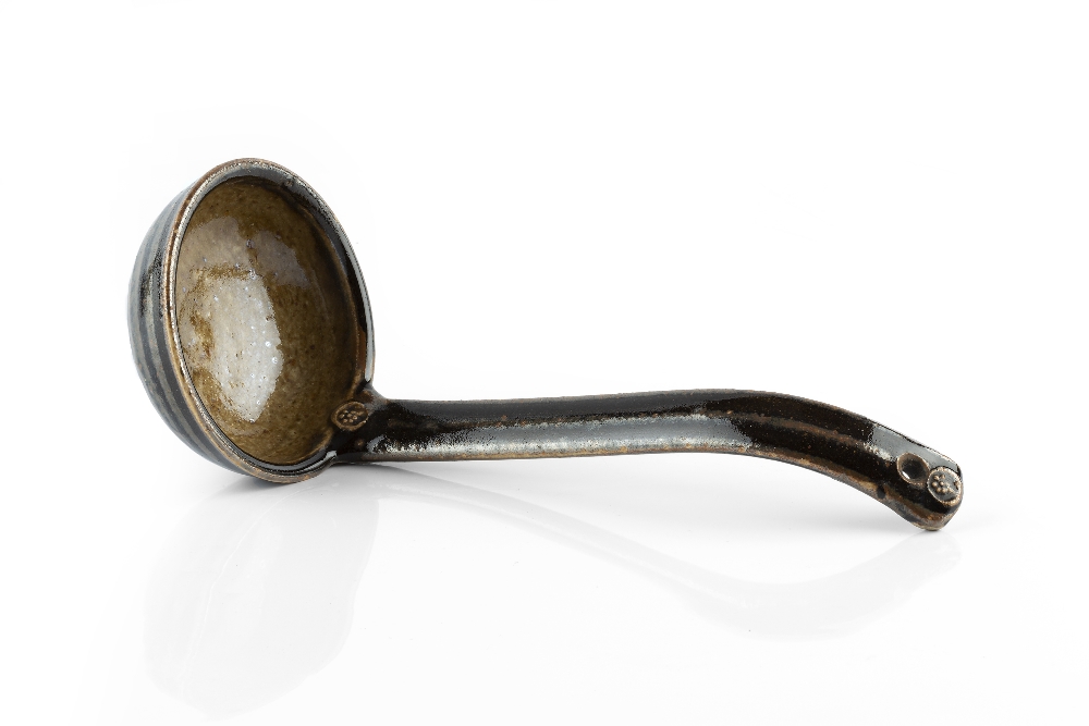 Colin Pearson (1923-2007) Ladle, circa 1960s stoneware, impressed potter's seal 22cm long.