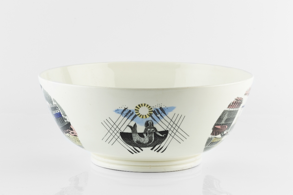 Eric Ravilious (1903-1942) for Wedgwood 'Boat Race' bowl, 1938 the outside decorated with boat races - Image 2 of 6