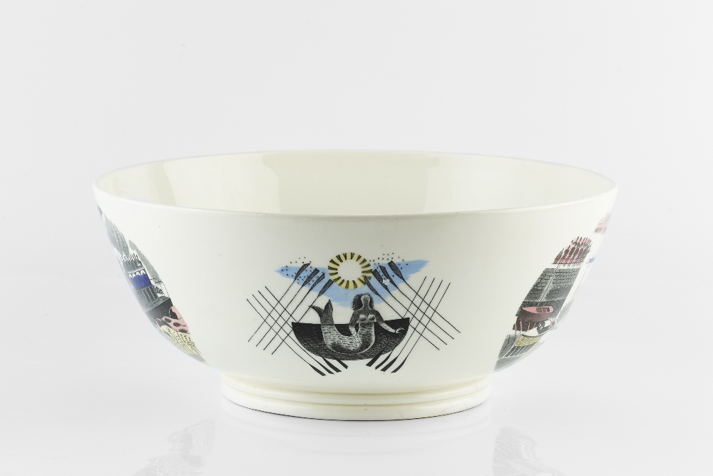 Eric Ravilious (1903-1942) for Wedgwood 'Boat Race' bowl, 1938 the outside decorated with boat races - Image 5 of 6