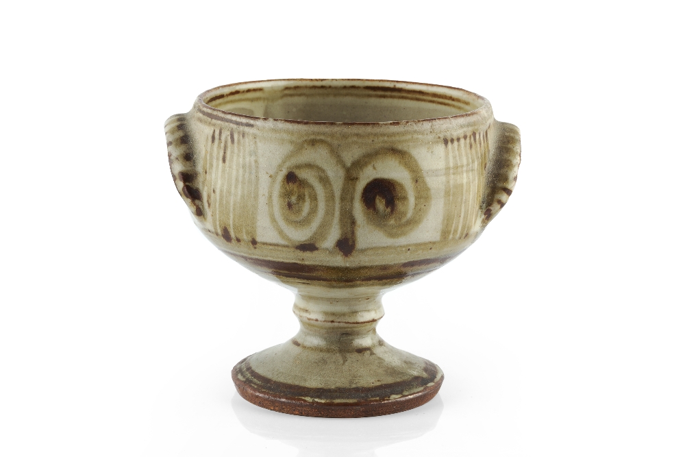 Michael Cardew (1901-1983) at Wenford Bridge Chalice cup brushwork decoration impressed potter's and