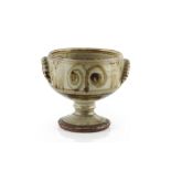 Michael Cardew (1901-1983) at Wenford Bridge Chalice cup brushwork decoration impressed potter's and