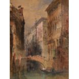WILLIAM CALLOW (1812-1908) 'Canale Della Posta, Venice', signed and dated 1876, watercolour and