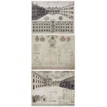 AFTER WILLIAM WILLIAMS 'Collegium Orielense (Oriel College)', a perspective view with gabled facade,