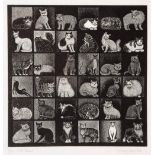 HILARY PAYNTER (b. 1943) 'Cat Show', wood engraving, pencil signed in the margin, titled and