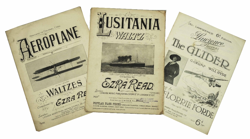 A QUANTITY OF SHEET MUSIC COVERS for piano, early 20th century and later curiosities and general