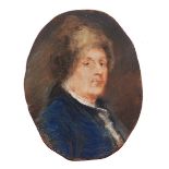 FRENCH SCHOOL (19TH CENTURY) Portrait of a gentleman, bust length, with blue coat and white chemise,