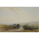 GERALD ACKERMANN (1876-1960) An open landscape with trees, signed, watercolour, 23.5 x 35.5cm