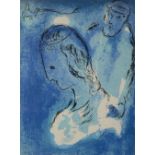 MARC CHAGALL (1887-1985) Abraham and Sarah, lithograph in colours, 34 x 25cm With the Goldmark Art