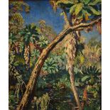 STUART SCOTT SOMERVILLE (1908-1983) River landscape with palm trees, faintly signed, oil on board,