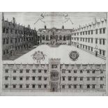AFTER WILLIAM WILLIAMS 'Collegium Orielense (Oriel College)', a perspective view with gabled facade,