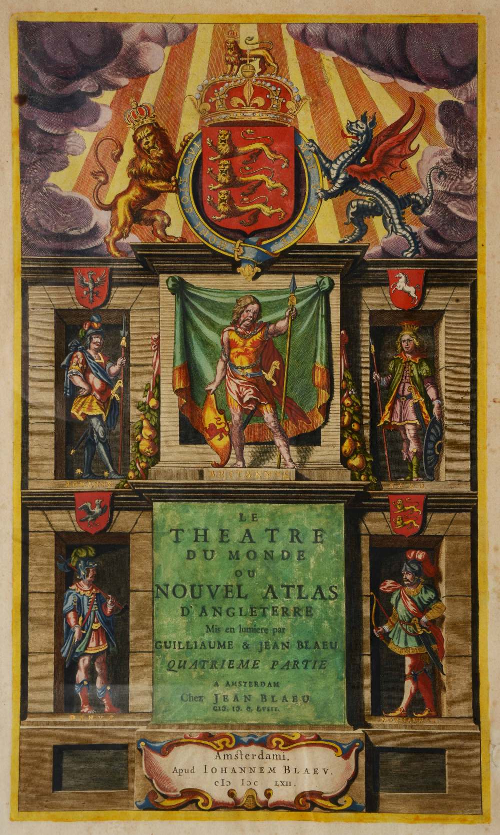 WILLEM AND JAN BLAEU 'Le Theatre du Monde ou Nouvel Atlas D'Angleterre', title page engraving, - Image 3 of 3