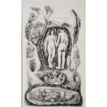 FOLLOWER OF MARC CHAGALL (1887-1985) Adam and Eve, lithograph, 23 x 13.5cm