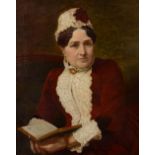 W * VIZARD Portrait of Frances Augustus Coombs (née Griffith's) aged 67, finely dressed, seated in a