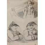 JOHN NIXON (c.1750-1818) Figure study, signed with initials, numbered 112 and inscribed '