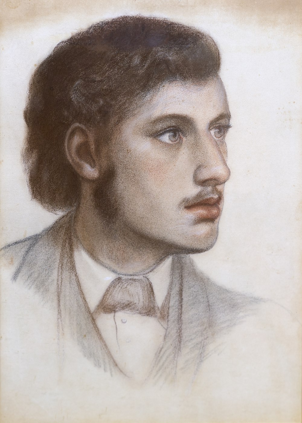DANTE GABRIEL ROSSETTI (1828-1882) Portrait of George Gordon Hake, conté crayon, 43 x 31.5cm Exh: