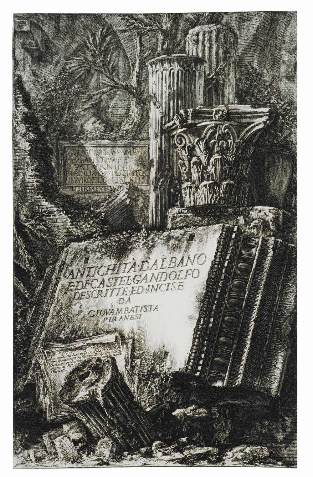 GIOVANNI BATTISTA PIRANESI 'Antichita d'Albano e di Castel Gandolfo Descritte ed incise da - Image 3 of 10