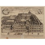 DAVID LOGGAN 'Collegium Orielense' (Oriel College), double page engraving 30 x 41cm