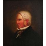 ENGLISH SCHOOL (EARLY 19TH CENTURY) Bust length portrait of a gentleman with grey hair wearing white