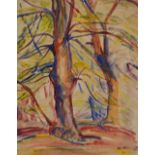 JACOB EPSTEIN (1880-1959) 'Epping Forest', signed, watercolour, 57 x 45cm Exh. The Redfern Gallery