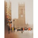 ANTHONY ROBERT KLITZ (1917-2000) Manchester Cathedral, signed, oil on canvas, 44 x 34cm