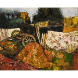 LOUIS ROBERT JAMES (1920-1996) 'Farm Wagon', signed and dated '54, oil on canvas, 39.5 x 49.5cm
