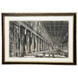 GIOVANNI BATTISTA PIRANESI 'Veduta Interna della Basilica di S. Maria Maggiore', etching, 42.5 x