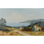 * VIGNAT A coastal bay, French Riveria, signed, oil on canvas, 37 x 59cm