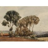 MARTIN HARDIE (1875-1952) Suffolk trees August 1938, signed, watercolour, 23 x 31cm Ex. Colln.