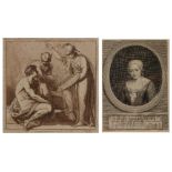 G. B. CIPRIANI AFTER BARTOLOZZI Perseus armed by Pallas and Mercury, etching in sepia, 20 x 20cm;