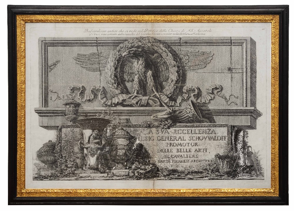 GIOVANNI BATTISTA PIRANESI 'Bassorilievo antico che si vede nel Portico della Chiesa de SS - Image 3 of 3