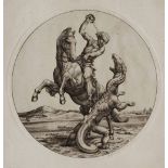 STEPHEN GOODEN (1892-1955) 'St George slaying the Dragon', etching, pencil signed in the margin