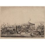 ALLAN GWYNNE JONES (1898-1982) 'Southwold Fair 1912', etching final state 75 impressions, pencil